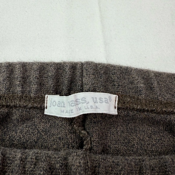 Joan Vass Dark Brown Cotton Knit Short Sleeve Top and Pants Set Size 12/14 - Picture 10 of 16